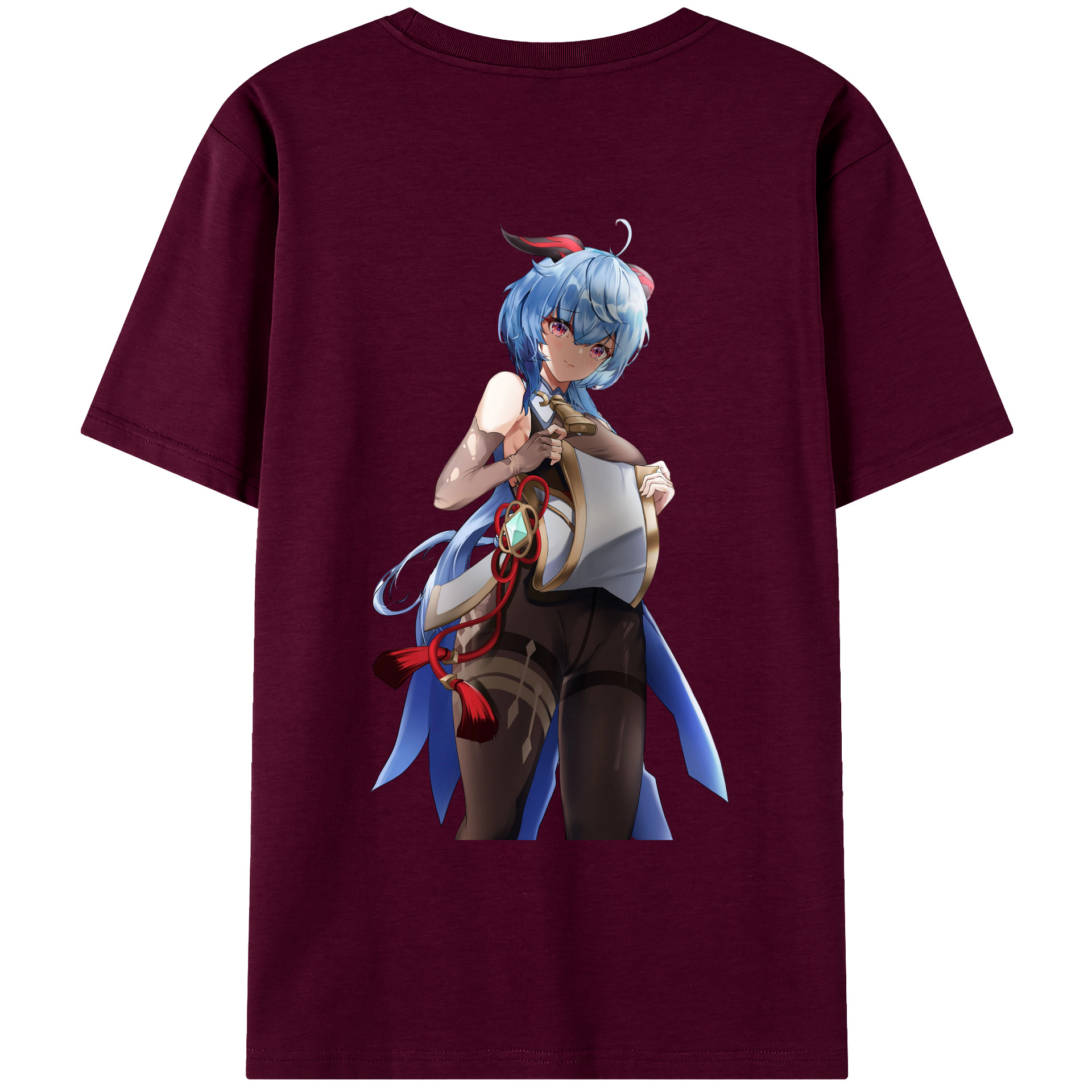 げんし神 甘雨 かんう genshin Ganyu レディース半袖Tシャツ(バックプリント)